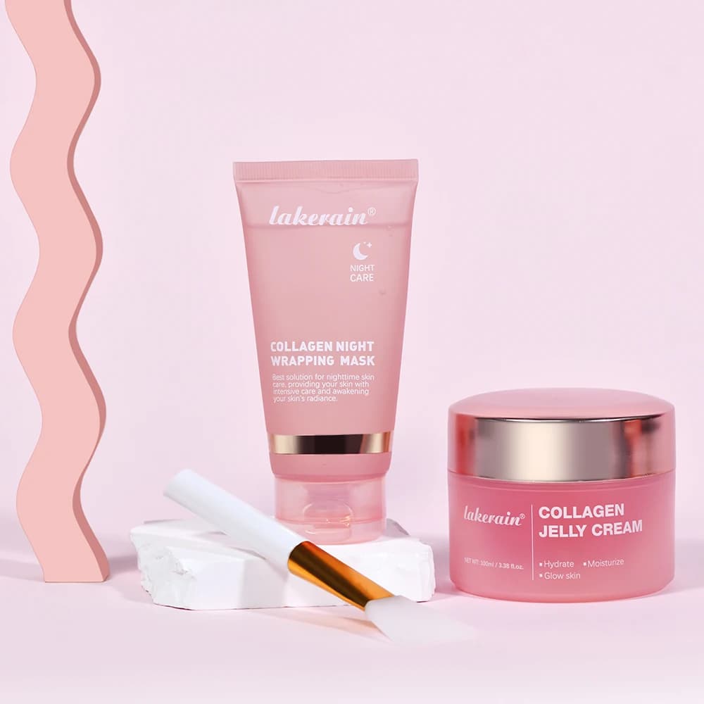 Crema gelatinosa al collagene Collagene idrolizzato Maschera per il viso notturna Avvolgente Maschera peel-off Idratante Rassodante Idratante Cura della pelle