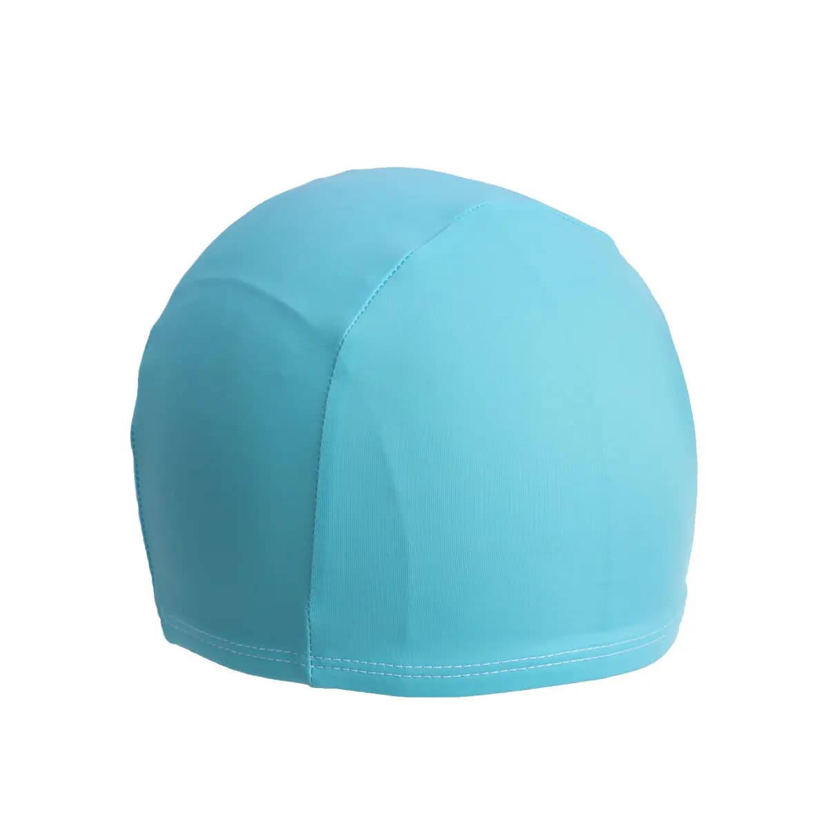 Adult Swim Cap Polyester Cloth Fabric Bathing Acid Blue Non-Waterproof Elastic Swim Women Hat Protect Head Hair Ears