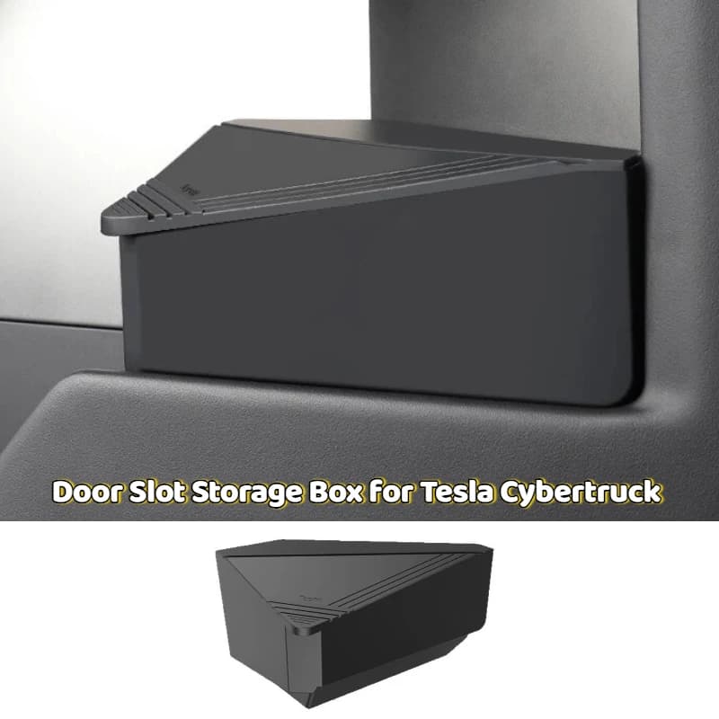 Scatola portaoggetti con slot per porta per Tesla Cybertruck Accessori auto Scomparto portaoggetti Scatola per la privacy Organizzazione in silicone Stivaggio Riordino