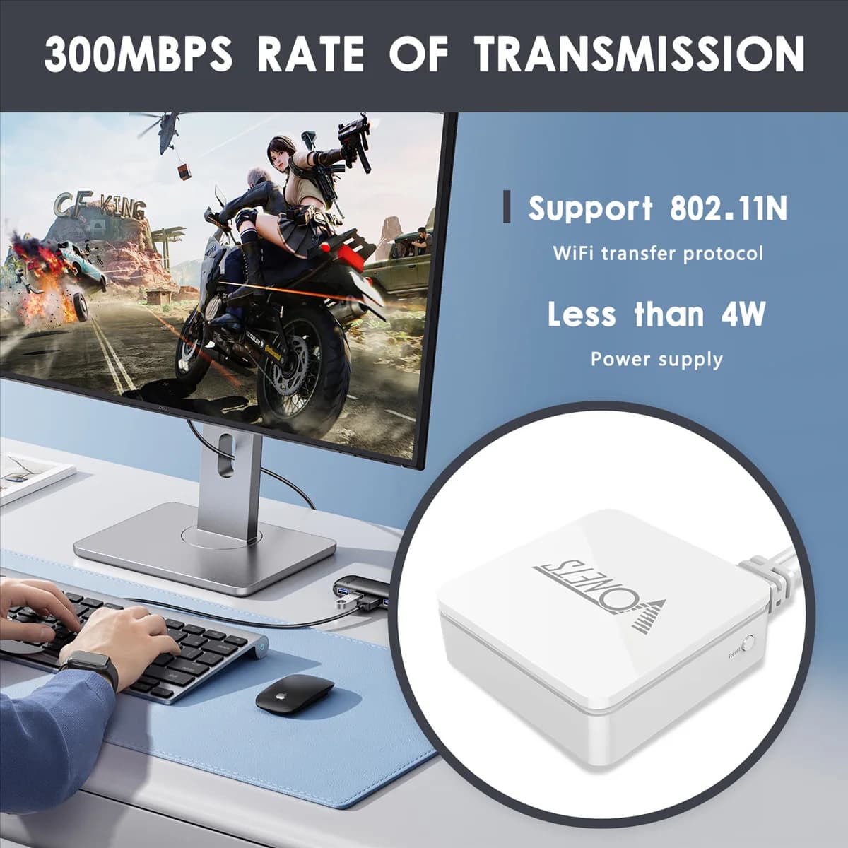 ROO VONETS VAR11N-300 Mini router WiFi portatile wireless multifunzionale/bridge Wifi/Ripetitore Wifi Protocollo 300Mbps 802.11n