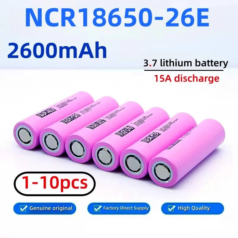 2026New 18650 2600mAh Battery 3.7V 13A Discharge Lithium Ion Rechargeable Battery for Powerbank Lamp Flashlight 18650 Batteries