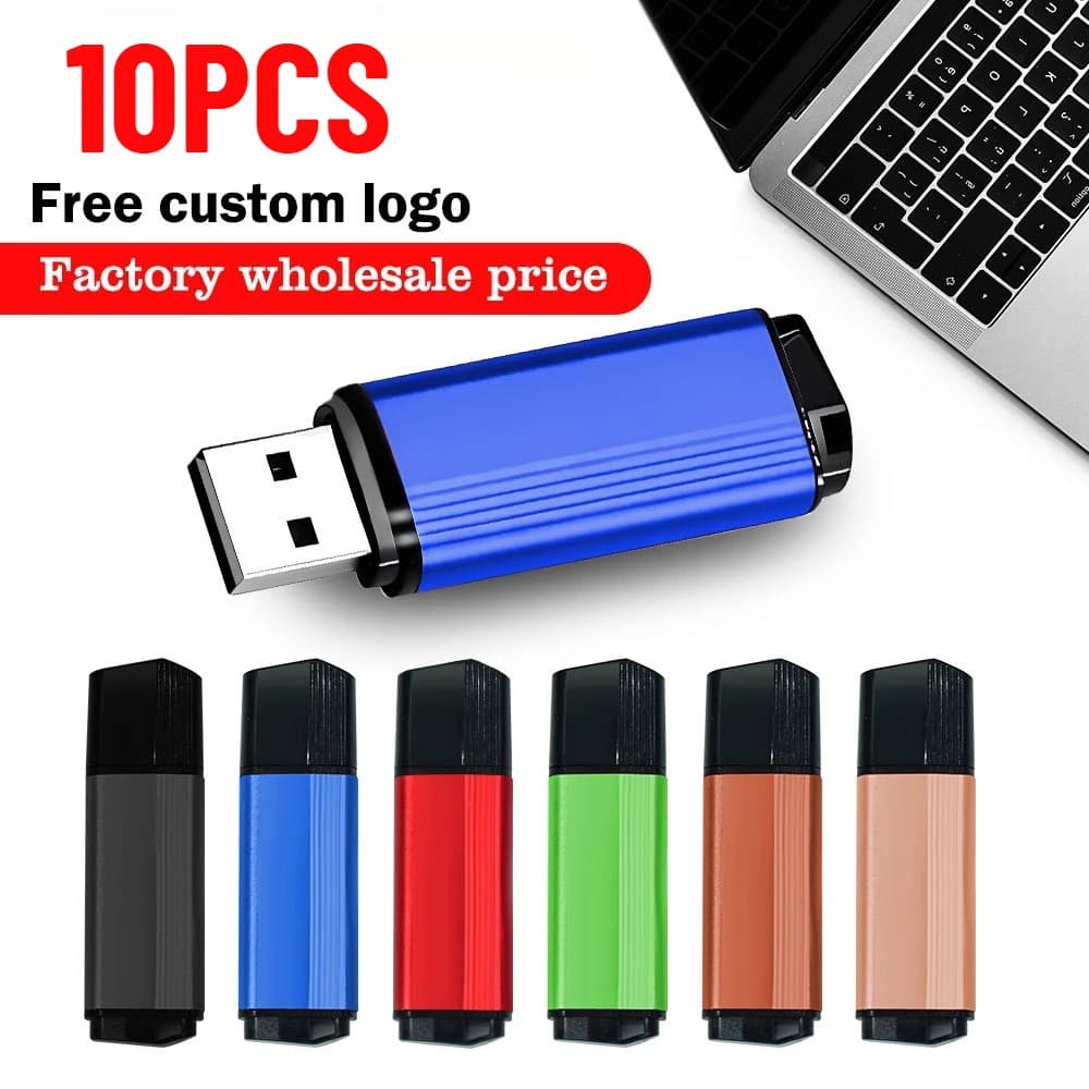 10 pz/lotto Logo Personalizzato Gratuito 2.0 Chiavetta USB Usb 4GB 8GB 16GB 32GB 64GB Pendrive 2GB 1GB Fotografia Regalo Memory stick 128MB