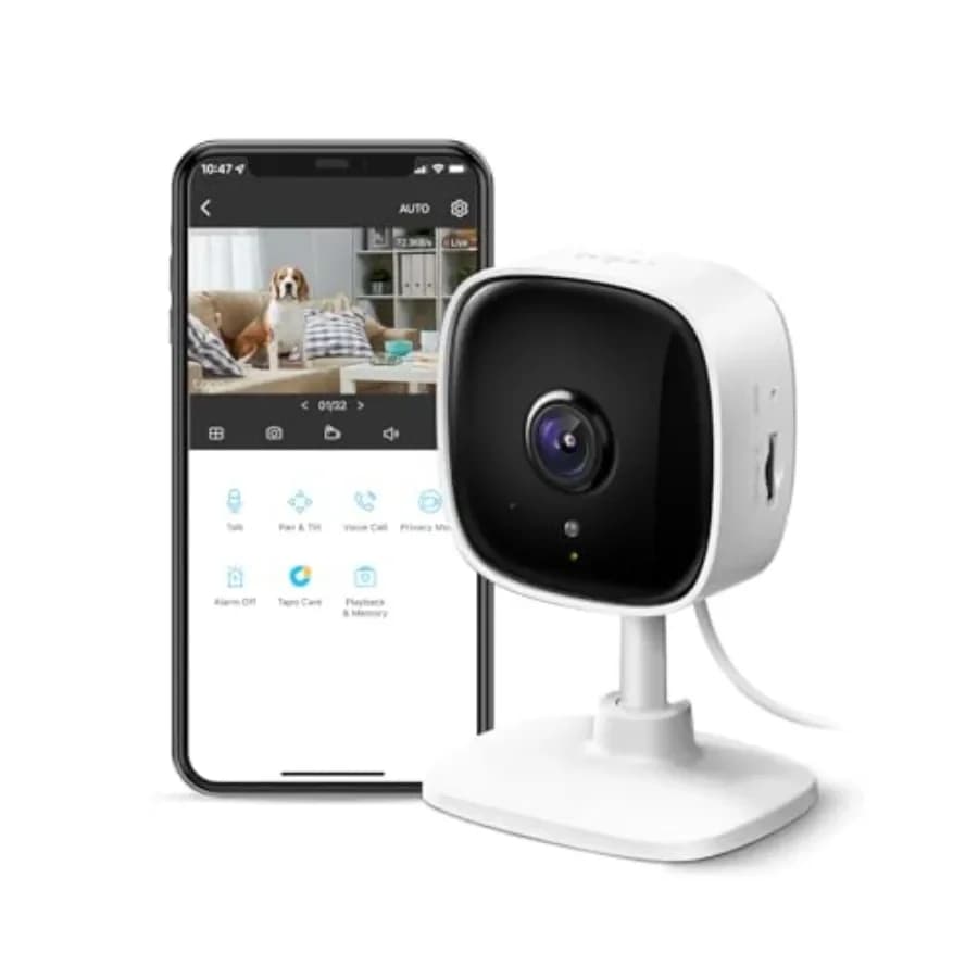 TP-Link Tapo 1080P Security Camera for Baby Monitor, Dog Camera w/Motion Detection, 2-Way Audio Siren, Night Vision, Cloud and