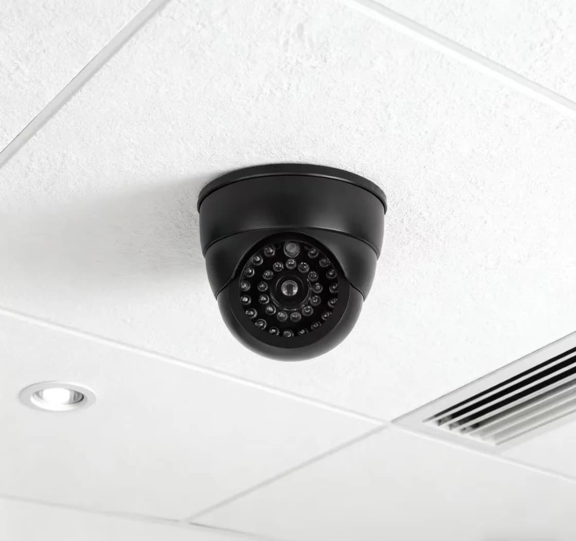 Fake dome camera LED simulation CCTV flashing, no wiring simulation camera Home office security easy to use