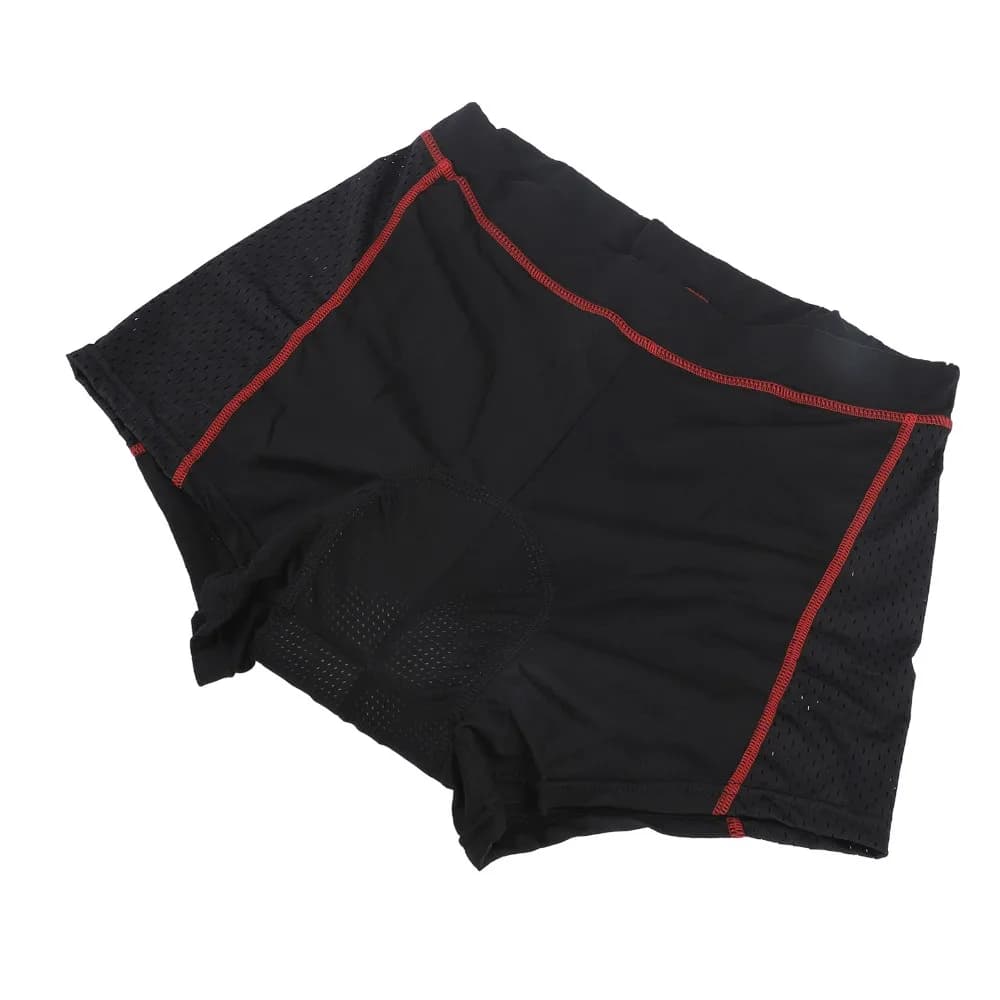 Breathable Mens Cycling Underwear Polyester, Silicone 3D Padded Riding Underpants Lightweight Black Bike Shorts Outdoor Sports