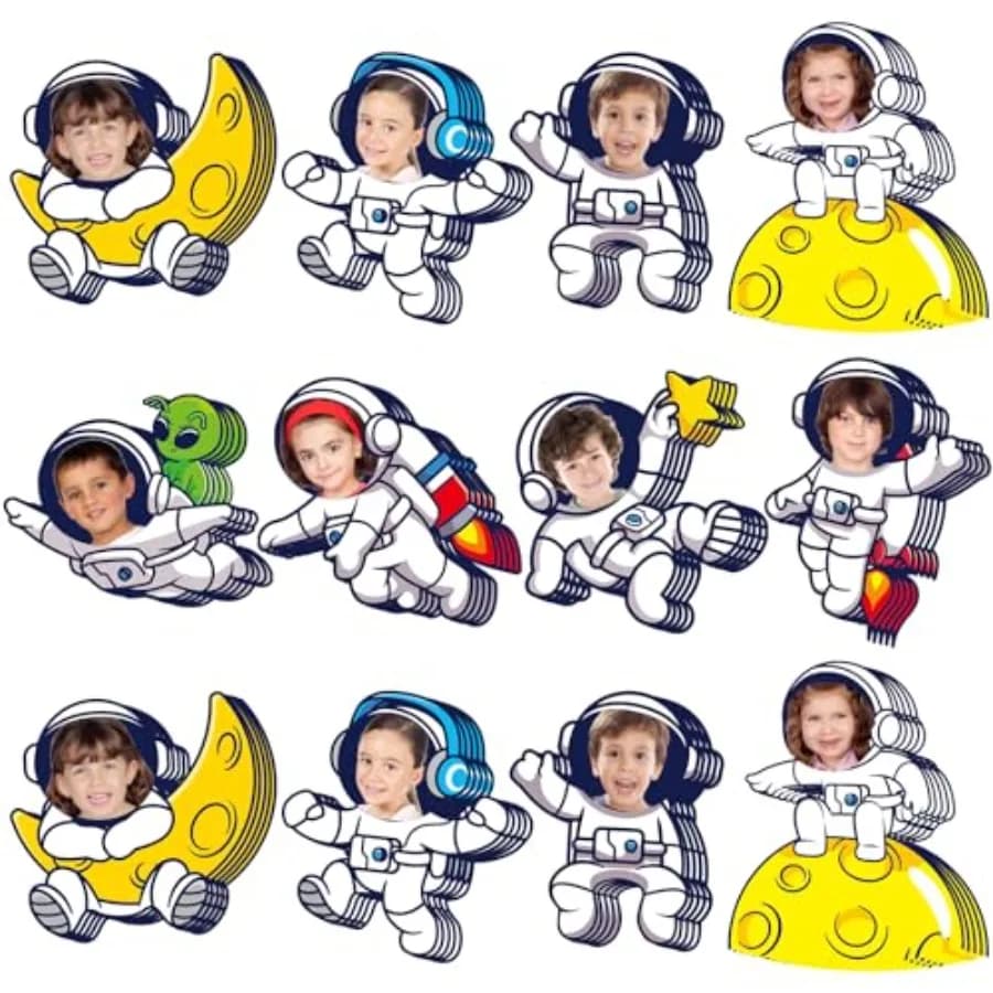 Pcs Outer Space Cutouts Astronaut Bulletin Board Set Decoration Space Theme Classroom Decoration Planet Rocket Paper Cut Outs D