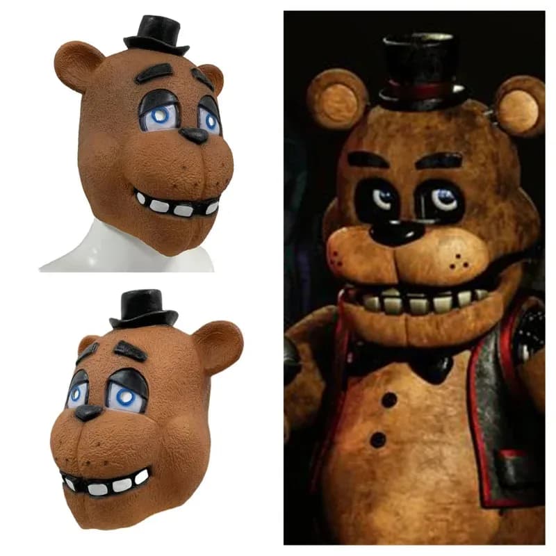 2025 Halloween Cosplay Halloween Animal Terror at Freddy Cosplay Mask for Freddy latex helmet Carnival Prop