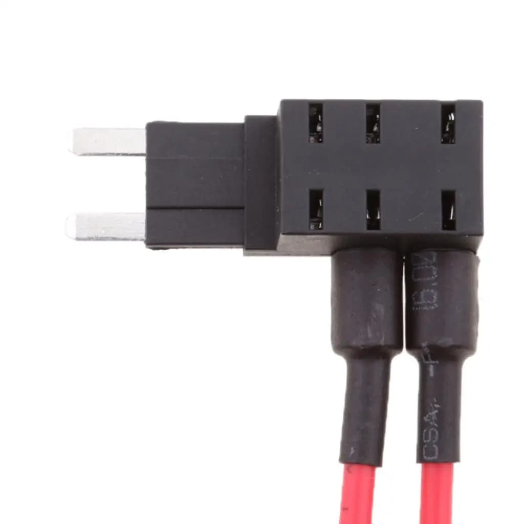 Fuse Piggy Back Tap Holder Mini Blade Add a Circuit 16AWG Wire for Car Black Box Dash Cam and 12V Accessories