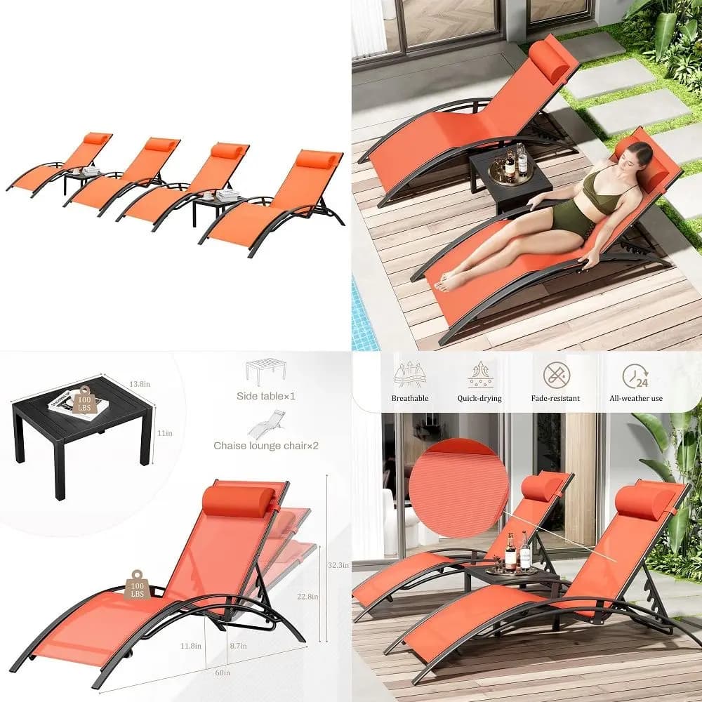 Sun La Jolla Lounger Unsinkable Soft Thick Cushioned Pool Chair Never Sink Water Float Raft for Ultimate Relaxation No Inflatio