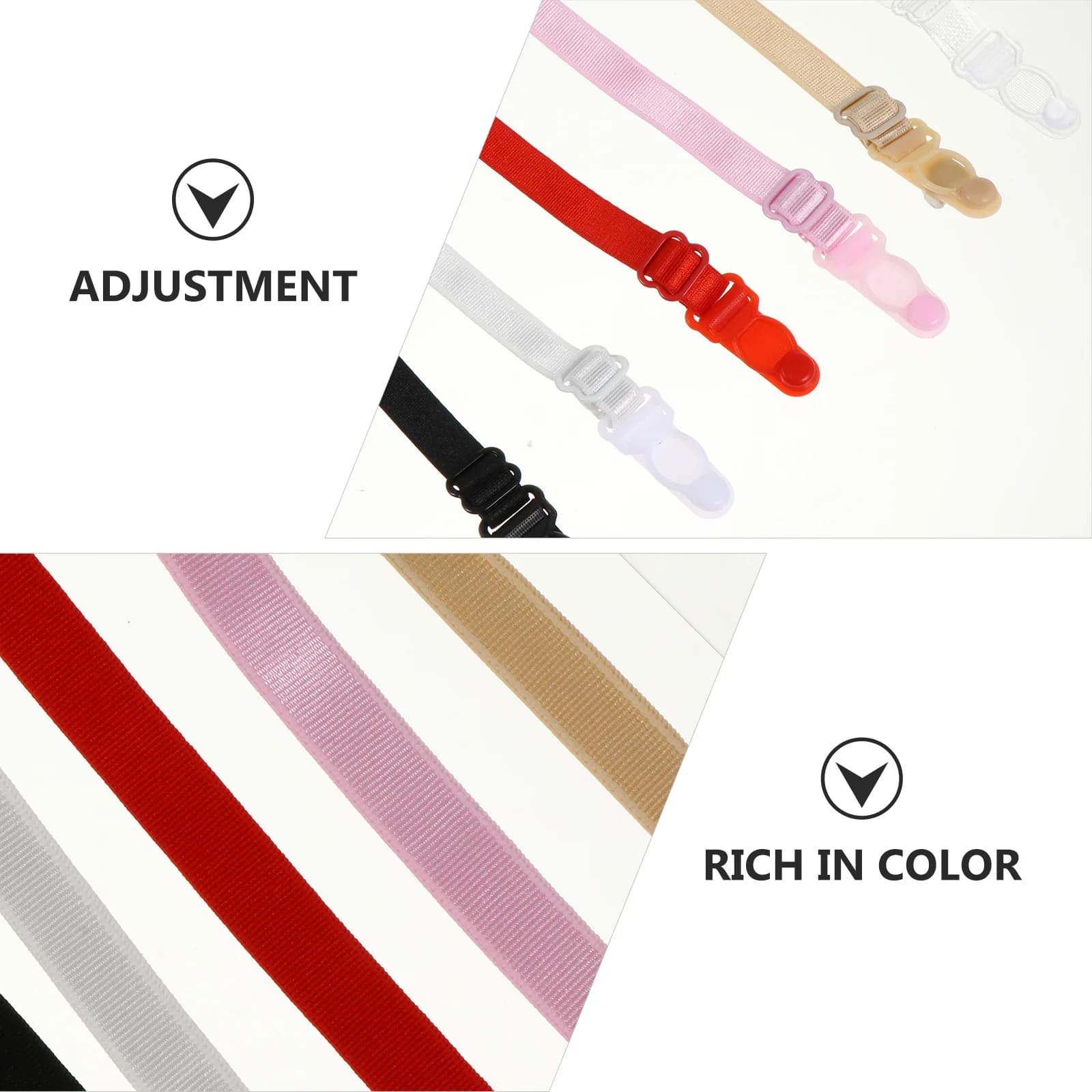 6 pcs strap for underwear reusable non-slip belts for bra adjustable length for canoes summer vests exercise climbing race