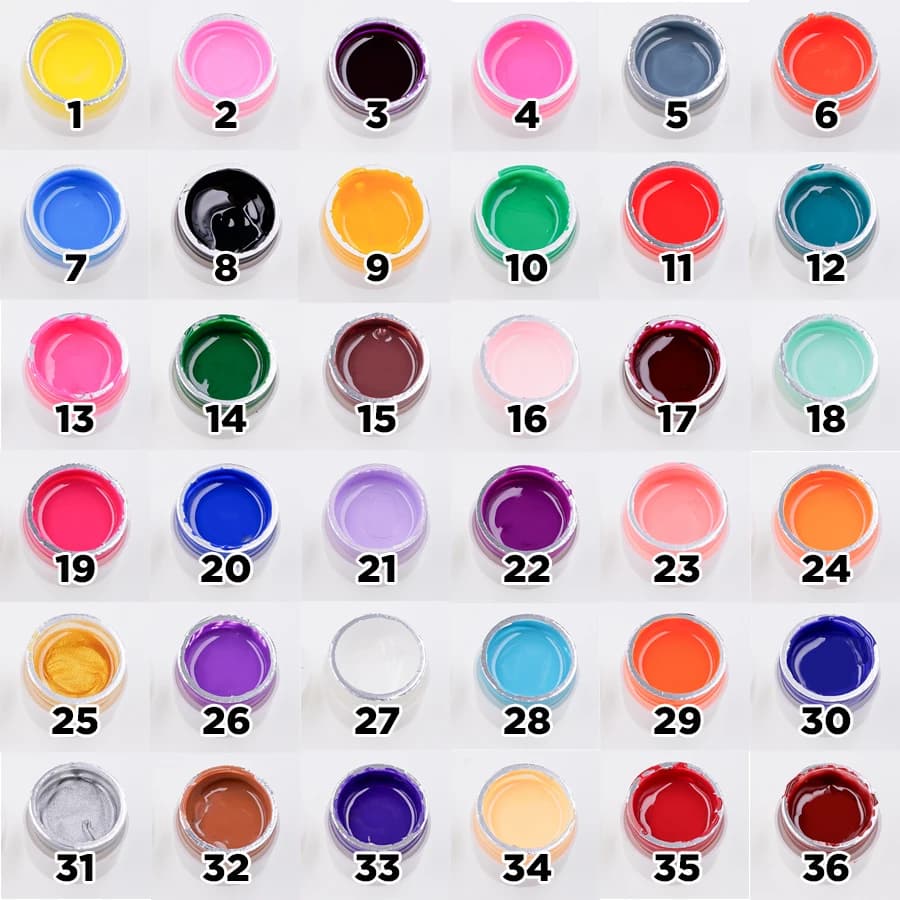 36 Pots Pure Colors smalto per unghie in Gel UV per Nail Art professionale Soak Off Colorful UV Polish Manicure Tool