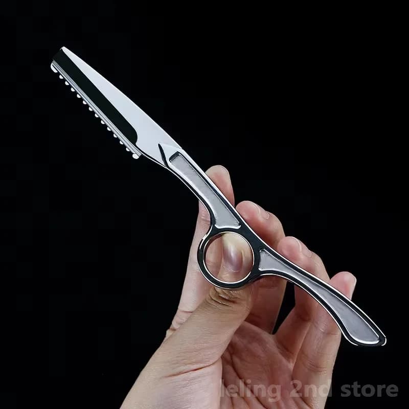 1 pz manuale dritto barbiere bordo rasoio barba rimozione dei peli coltello da barba dispositivi per parrucchieri rasoio per taglio di capelli