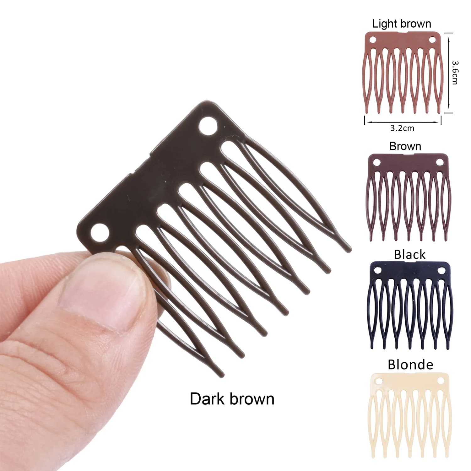 100pcs/Lot,Wig Accessories,Hair Wig Plastic Combs and Clips For Wig Cap, Combs For Making Wig,Vogue Queen Products