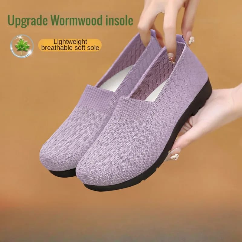 Scarpe basse da donna 2024 New mesh shallow cut scarpe casual traspiranti scarpe da madre scarpe casual da donna