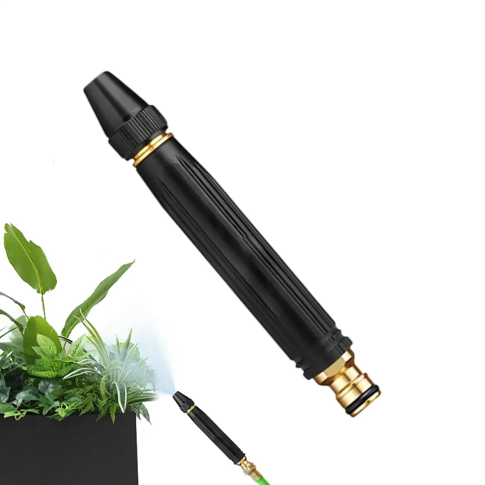 High Pressure Water Hose Nozzle 3-Mode Power Washer Nozzle Head Car Pressure Washing Sprayer for Garden Lawn Backyard Fence