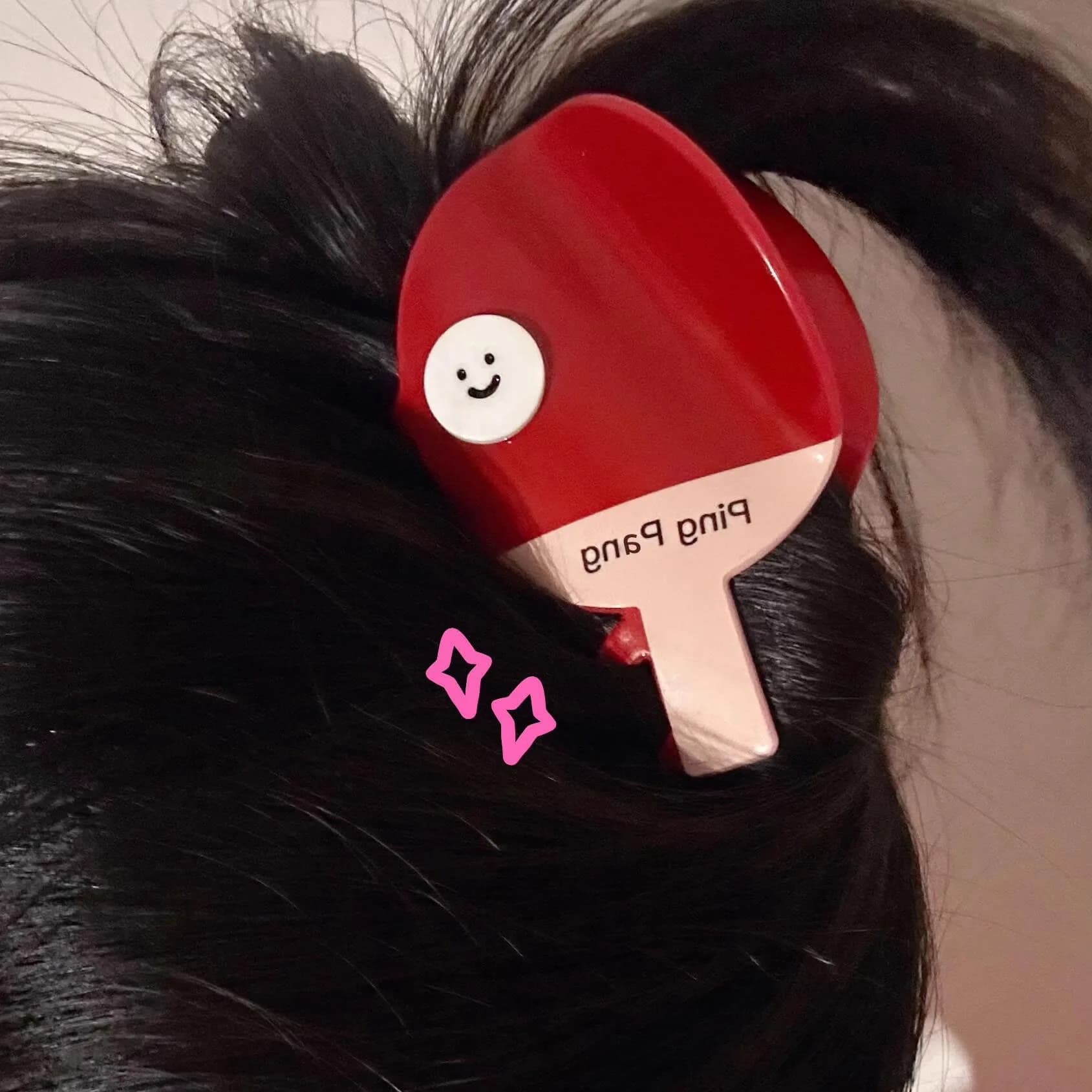 1pc sportivo ping pong paddle squalo clip per capelli clip per afferrare clip per coda di cavallo cartone animato ragazza forcina copricapo