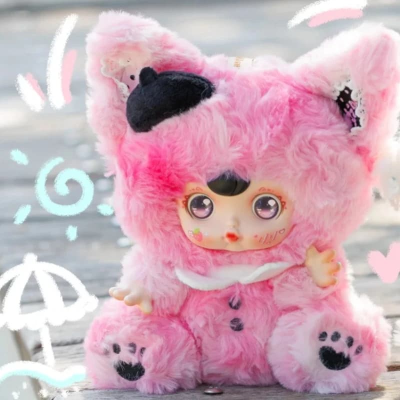 Yumi Hug and Sleep Together Series Blind Box Mystery Box Kawaii Anime Figure Toys Surprise bag Keychain with plush pendant Gift for girl