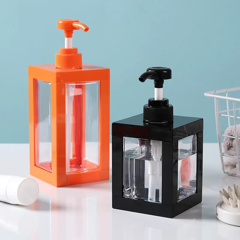 Bottiglia vuota in plastica trasparente Lozione per il lavaggio del corpo per la casa Hotel Disinfettante per le mani Pressa Dispenser da viaggio Dispenser di sapone da cucina
