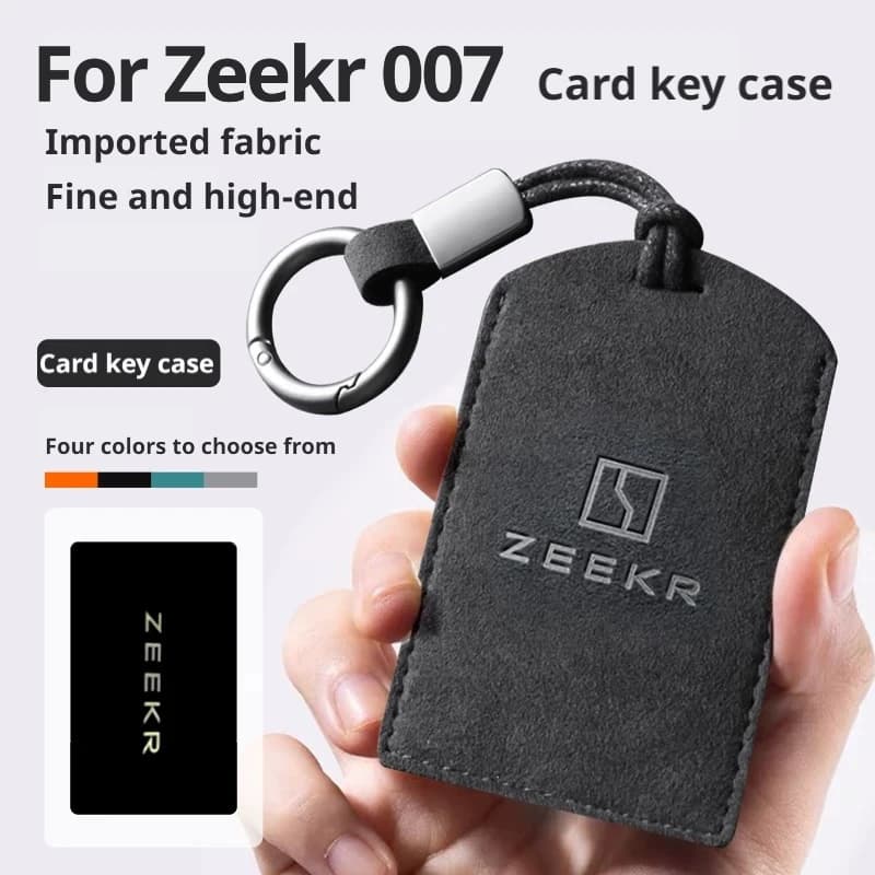 Suede NFC Smart Car Key Card Holder Protective Case Cover For Zeekr 001 007 009 X 7X Auto Accessories