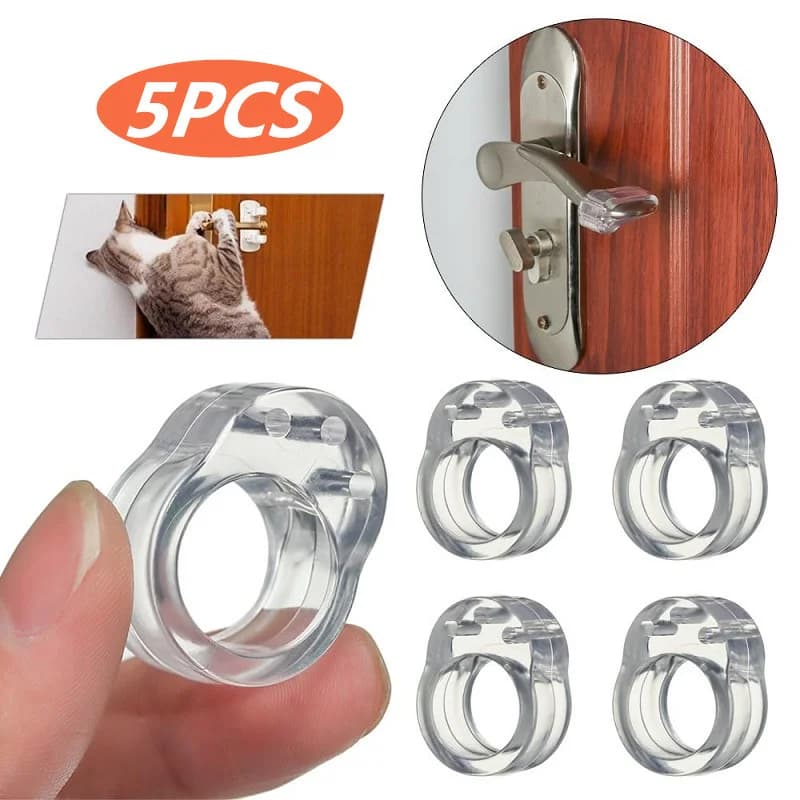 5 pz trasparente Gel di silice fermaporta maniglia Buffer sicurezza del bambino Pad antiurto mobili protettivo casa maniglia scudo da parete