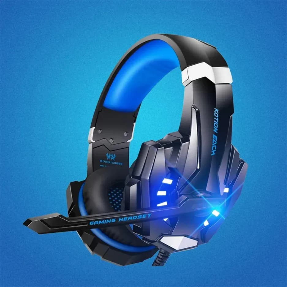 G9000 Gaming Headset Deep Bass Stereo Casque Wired Headphone Glowing Earphone with Microphone for PS5 PS4 XBOX PC Laptop