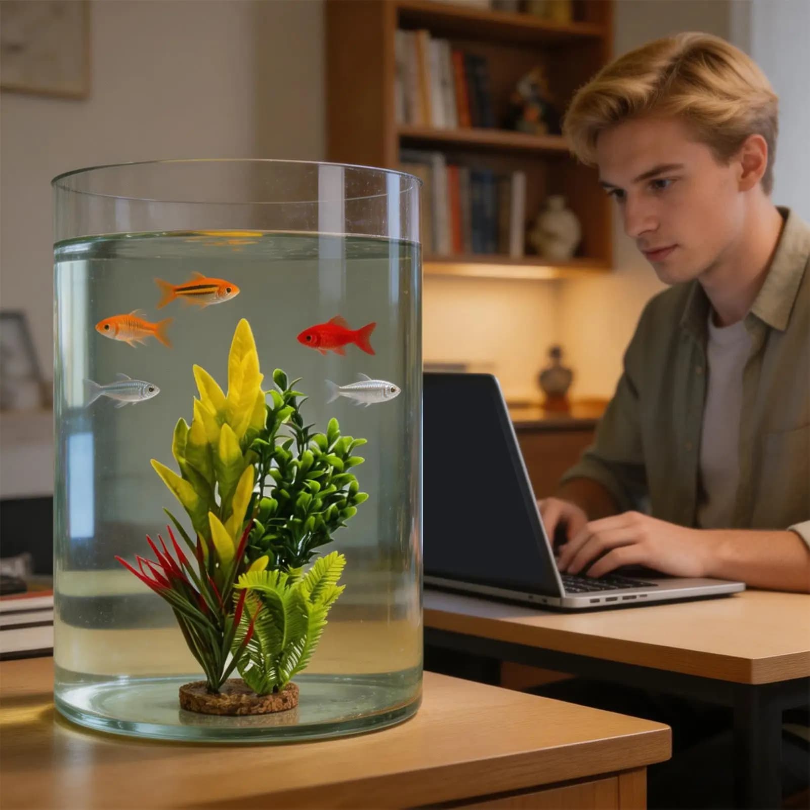 Piante Artificiali per Acquario, Decorazioni per Vasche di Gamberetti e Pesci Betta, per Criatori, Hobbisti, Principianti, Acquaristi, Pescatori, Casa