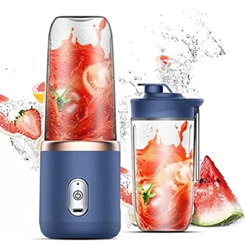 6 lame Juicer Cup 400ML USB Smoothie Blender Cup Mini ricarica spremiagrumi Mixer per alimenti tritaghiaccio spremiagrumi Wireless portatili