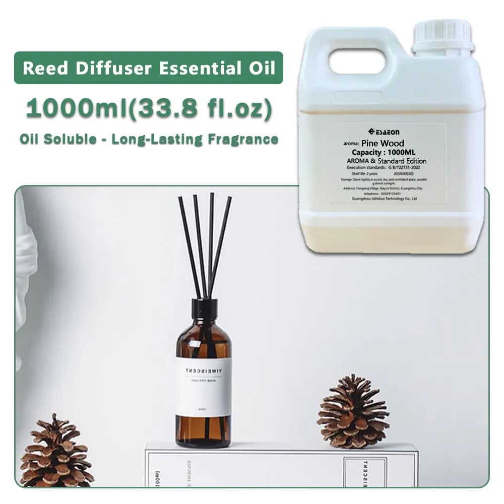 ESAEON Oily Aromatic Essential Oils - For Reed Diffusers & Flameless Aromatherapy, Pine Wood/Marriott Hotel - 1000ML(33.8 fl.oz)
