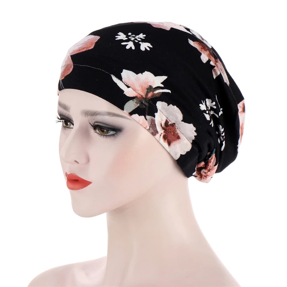1PC Elastic Leopard Print Headscarf Cap Headscarf Cap Chemotherapy Cap