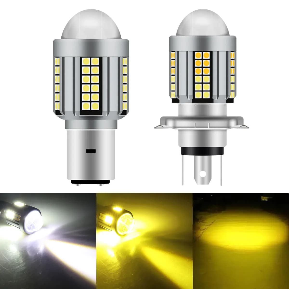 1PCS H6 H4 BA20D Faro Del Motociclo CSP LED Moto Fascio Alto/Basso Lampadine A Led Super Luminoso Autobike Nebbia Moto Scooter lampada ATV 12V