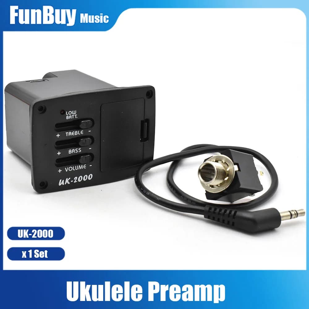 UK-2000 Ukulele Hawaii Pickup per chitarra acustica Uku Sistema equalizzatore EQ a 2 bande per accessori per chitarra UK Strumenti musicali