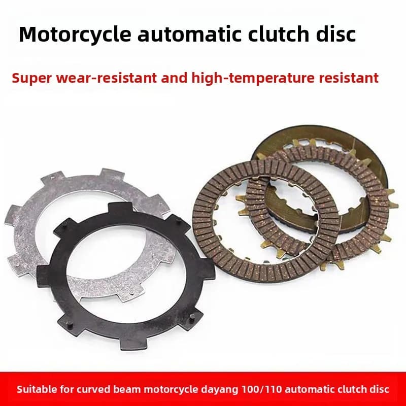 Foglio di ferro per piastra frizione Dayang DY100/110/C70 per moto, lamiera di acciaio con piastra di attrito frizione automatica per veicolo con telaio piegato.