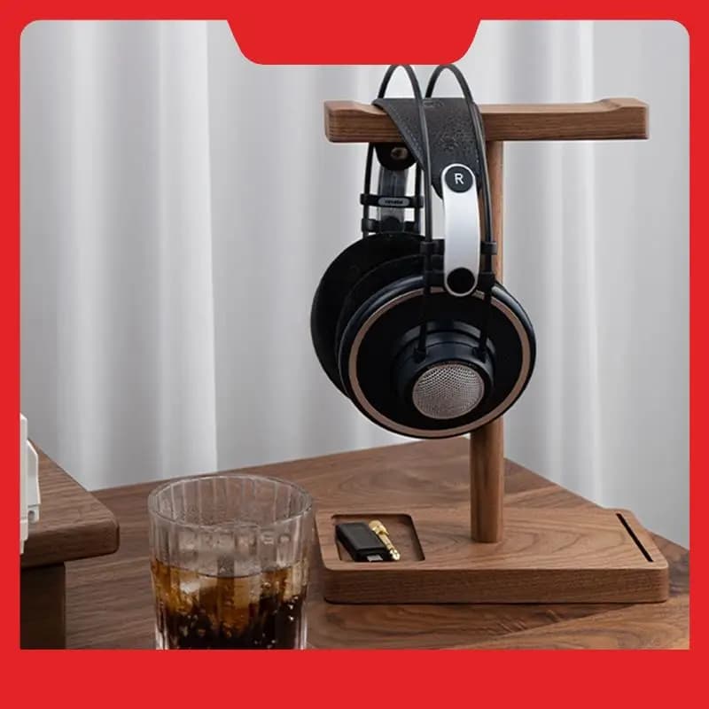 Supporto per cuffie in legno a forma di T: supporto per cuffie da scrivania, espositore, organizer per casa e ufficio