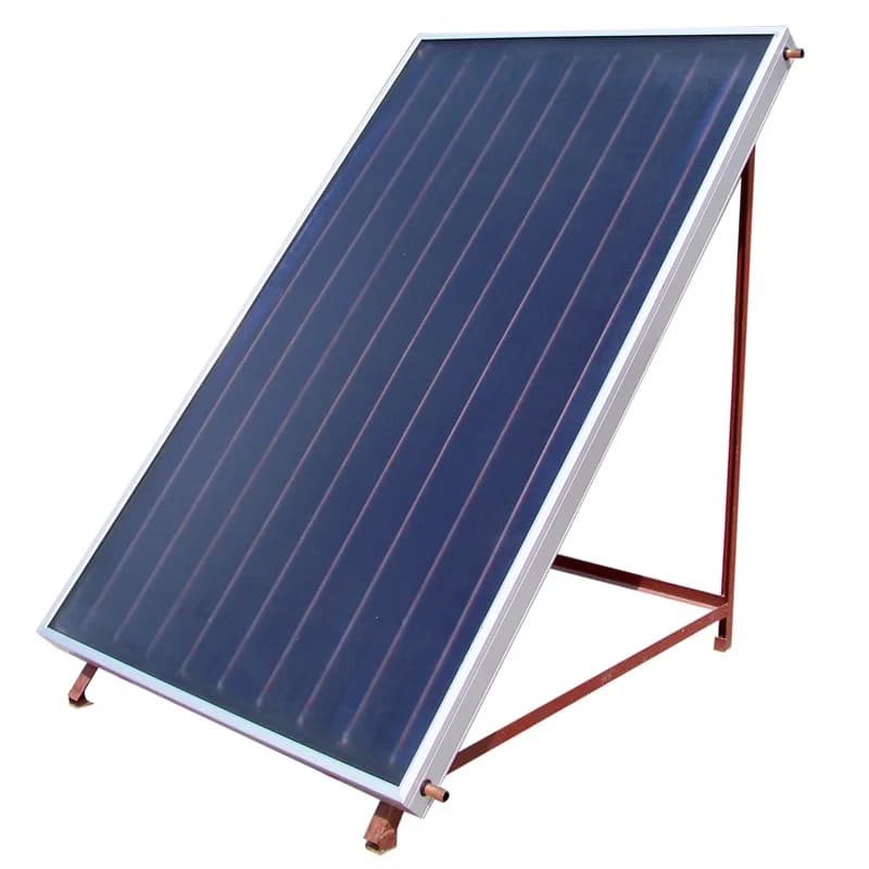Sistema di raccolta solare a schermo piatto Kit scaldabagno a pannello caldo Pannello caldo solare per balcone in alluminio nero rame
