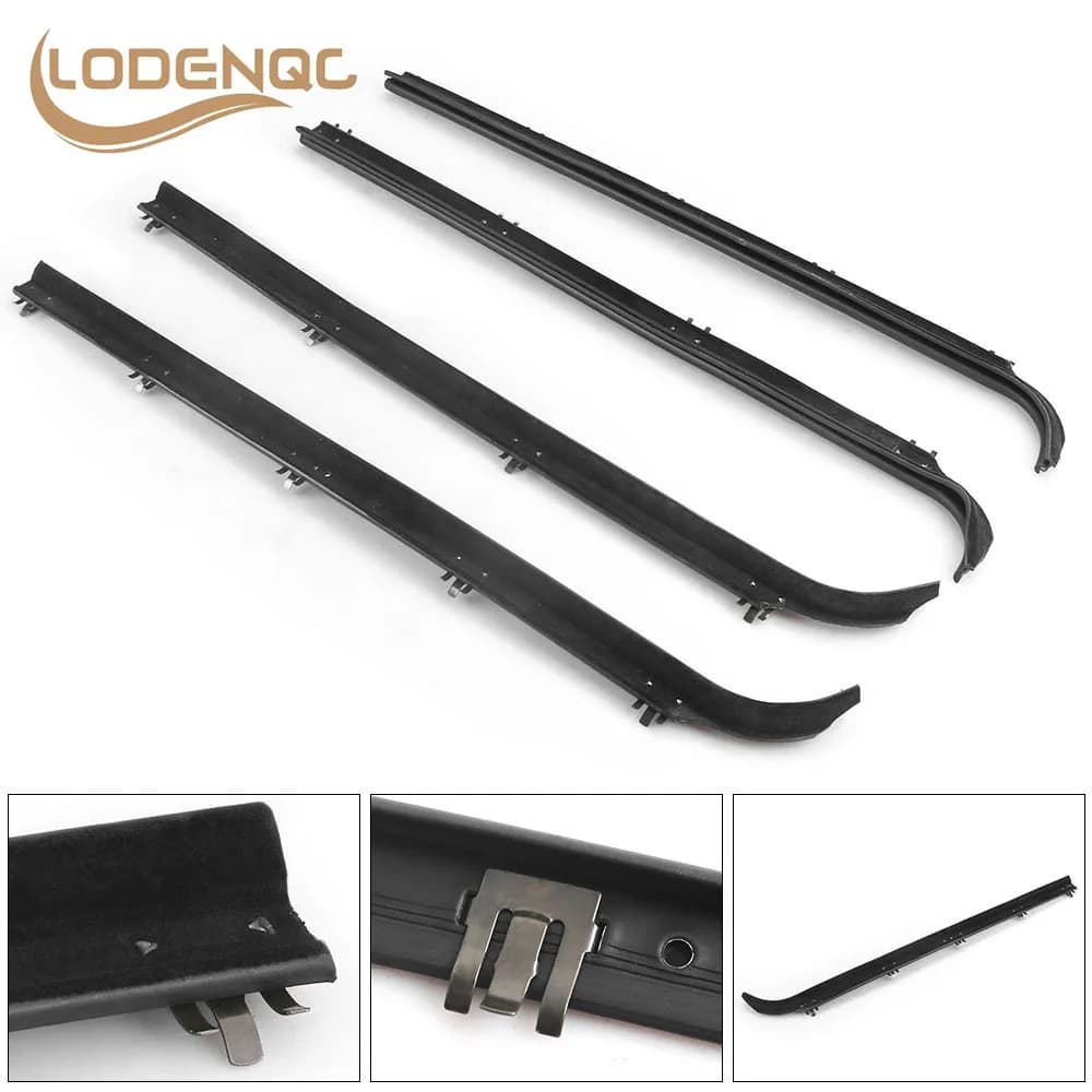 4PCS Interno Esterno Auto Porta Finestra Guarnizione Cintura Guarnizione Kit Per 1987-1997 Ford F150 F250 F350 F2TZ 1521457 Un E7TZ 1521453 A