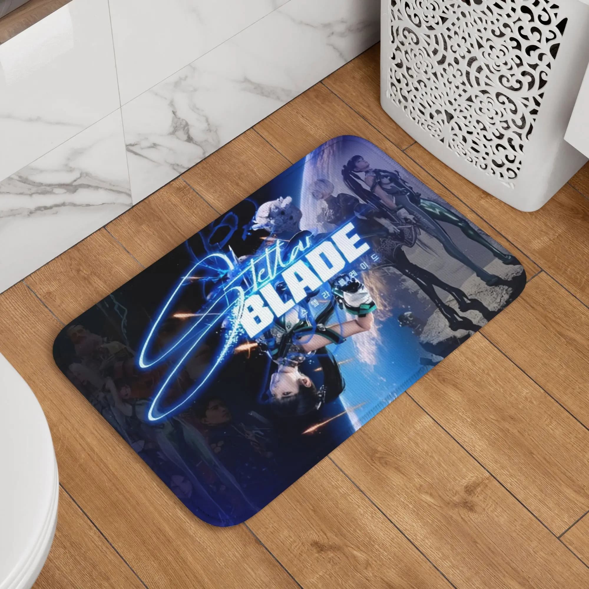 Tappetino Personalizzato Coreano per Gioco d'Azione e Avventura Stellar Blade, Antiscivolo, per Bagno, Cucina, Garage, 40*60cm