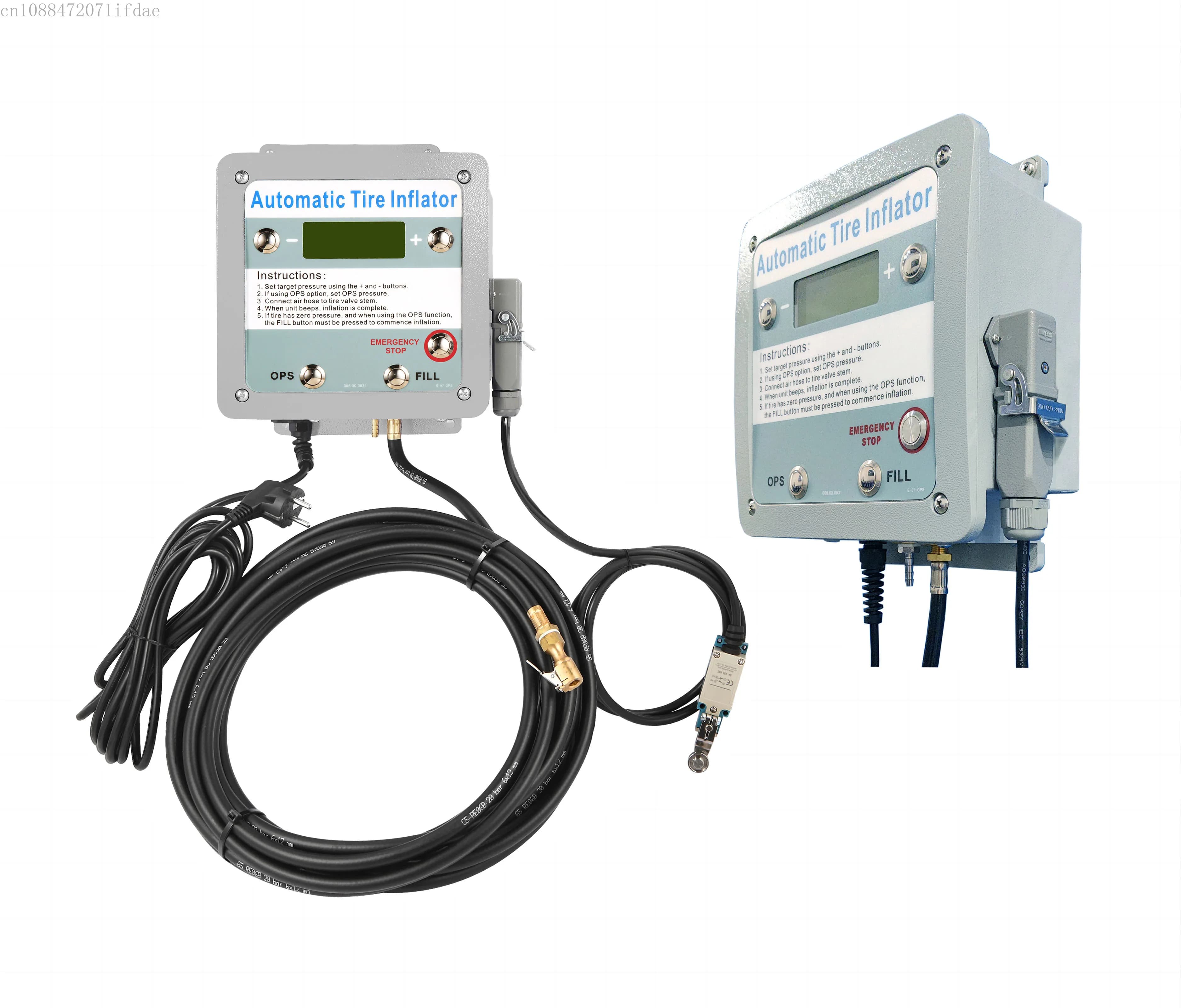 Gonfiatore digitale automatico per pneumatici montato a parete, gabbia gonfiabile di sicurezza per auto, monitor della pressione dei pneumatici per camion