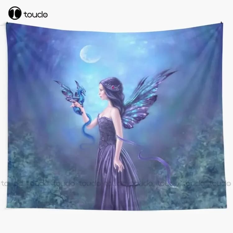 Iridescent Fairy & Dragon Tapestry Art Tapestry Tapestry Wall Hanging For Living Room Bedroom Dorm Room Home Decor Wall Covering