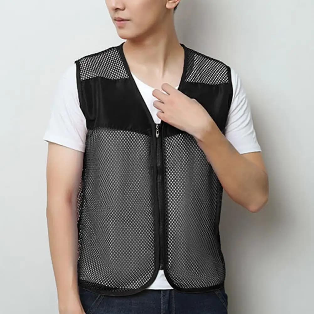 Trendy Vest Top Mesh donna uomo Uniform Team Top comodo giubbotto con scollo a V vita quotidiana