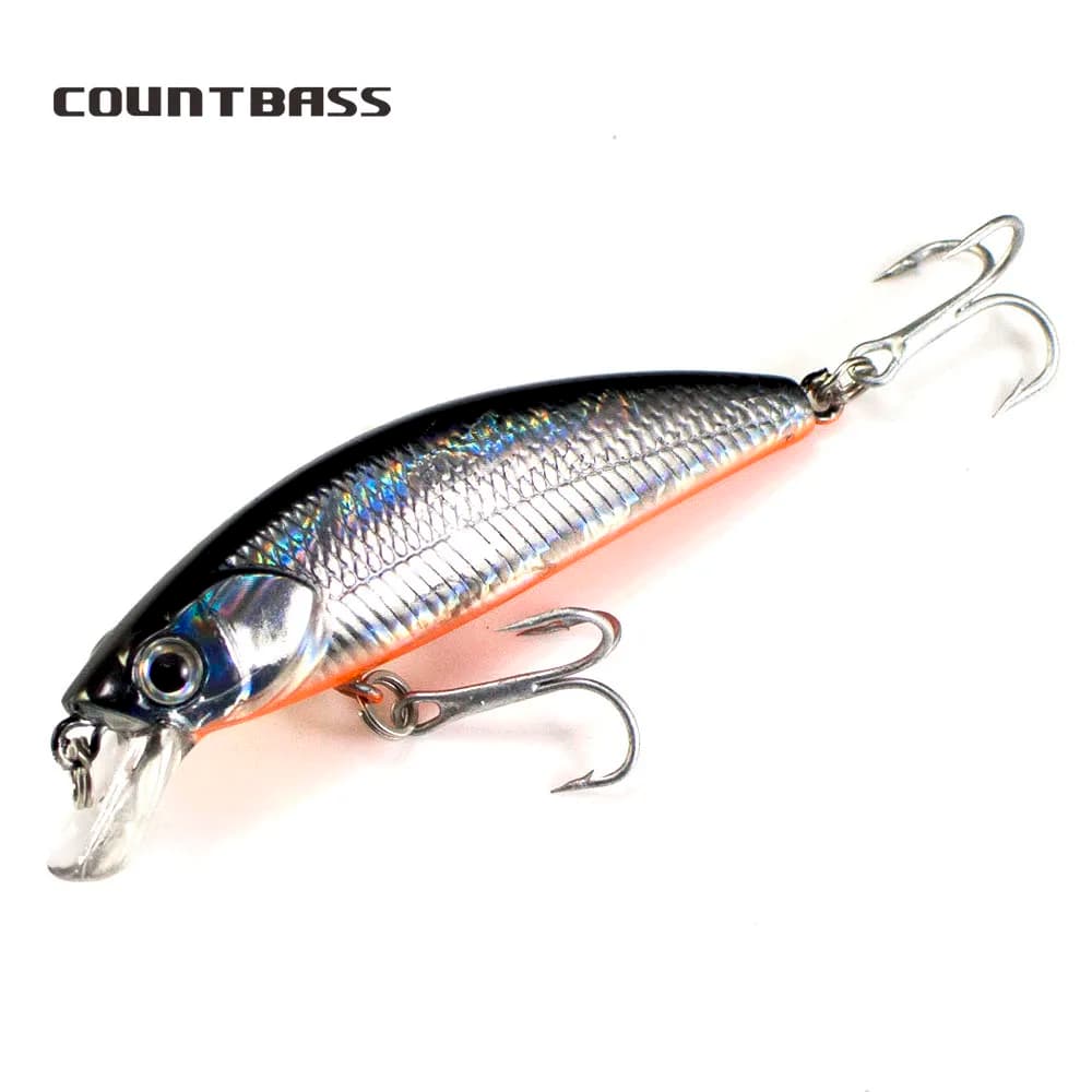 COUNTBASS Hard Lures Fishing Baits, Minnow, Wobblers, Plug, Freshwater Shad Fish Lure 60mm 4.9g