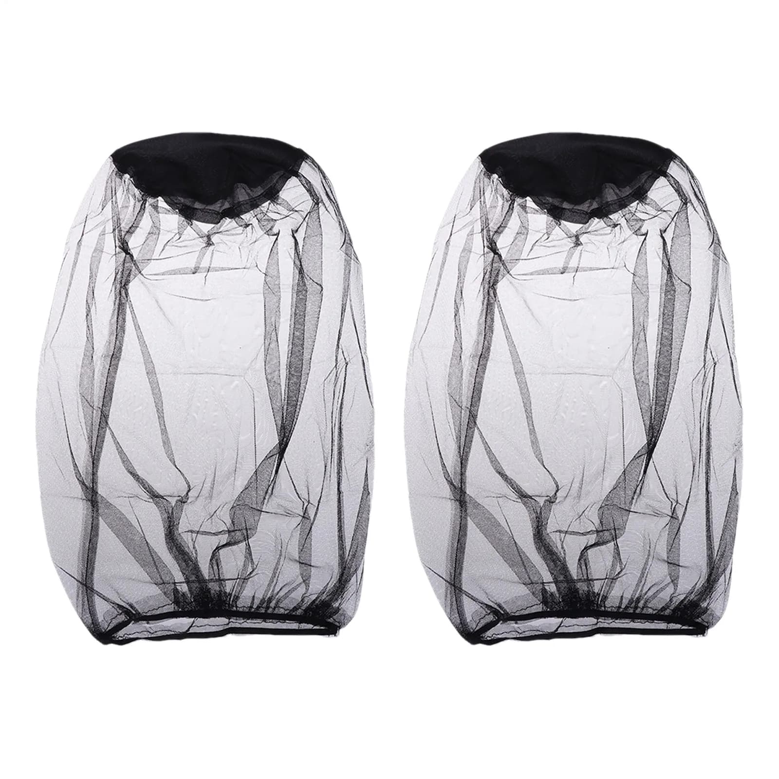 2Pcs Fine Mesh Fly Head Net Hood Face Netting Insect Bug Protection Hat For Outdoor Fishing Camping Beekeeping