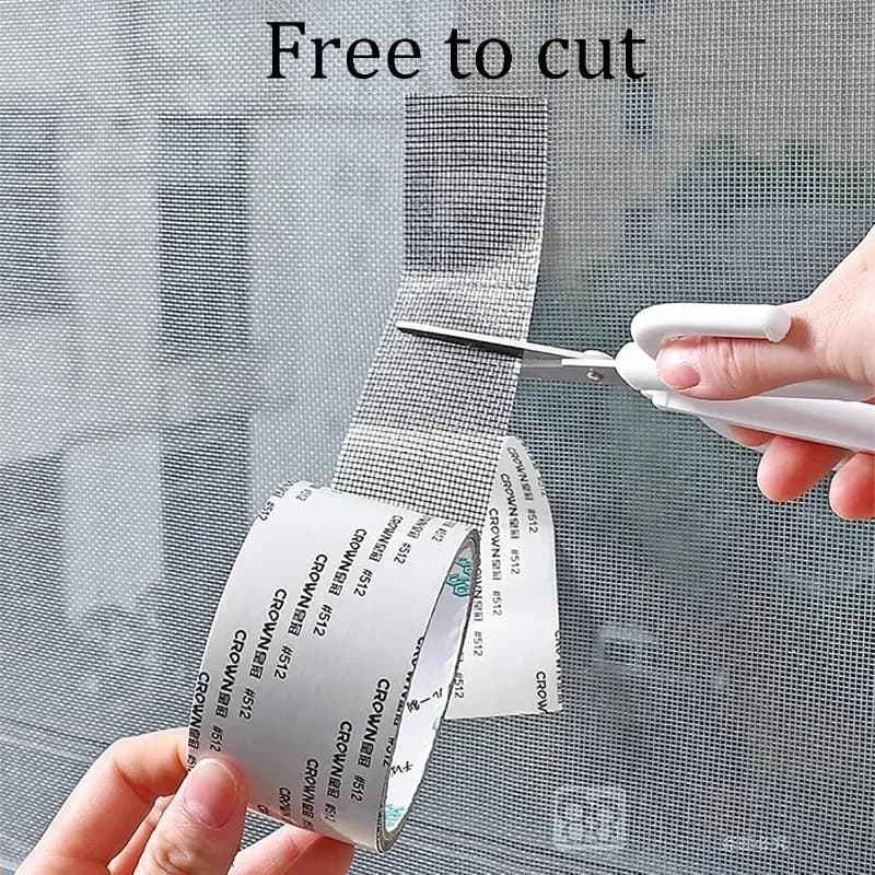 Repair Tape Window Mesh Kit Tape Waterproof Fiberglass Mosquito Net Mesh Patch Tape for Covering Holes and Tears Instantly