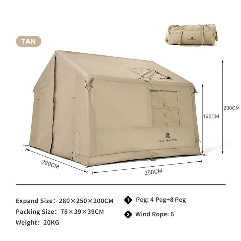 Easyinstall Camping CLOUD HOME Por Infla Tent PVC Large Space Outdoor Fami House Waterproof With C Travel