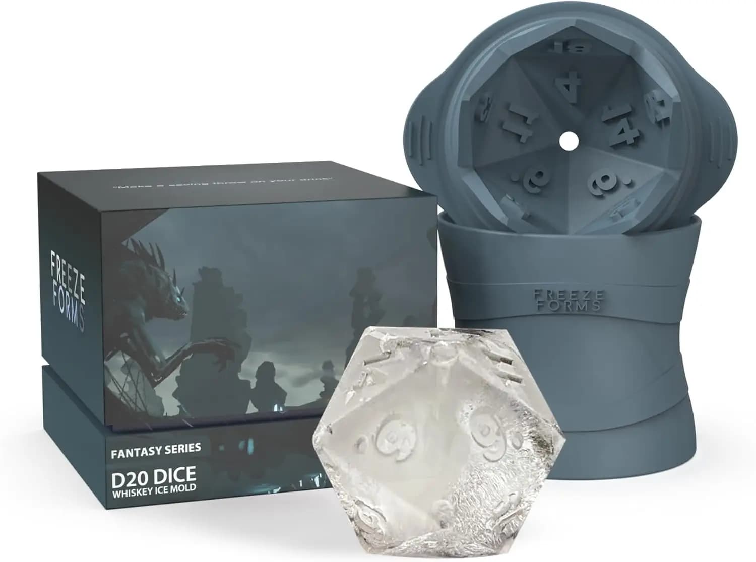 Stampo per Cubetti di Ghiaccio a Forma di Dado D20 - Regalo Perfetto per Appassionati di TTRPG, Giocatori e Geek