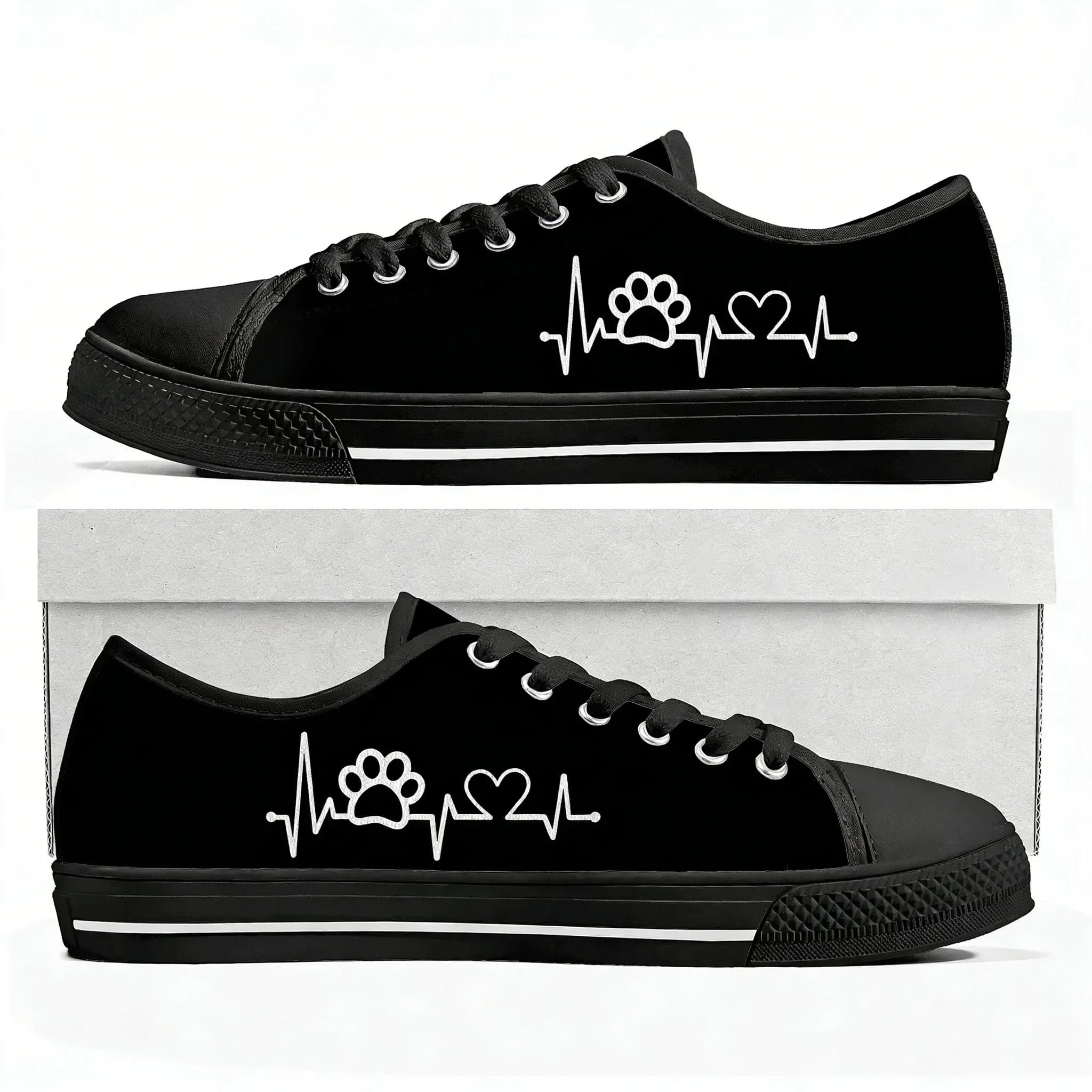 Animal Paw Print petpaw pet dog cat Low Top Sneakers Mens Womens Teenager Canvas Sneaker Casual Custom Made Shoes Customize Shoe