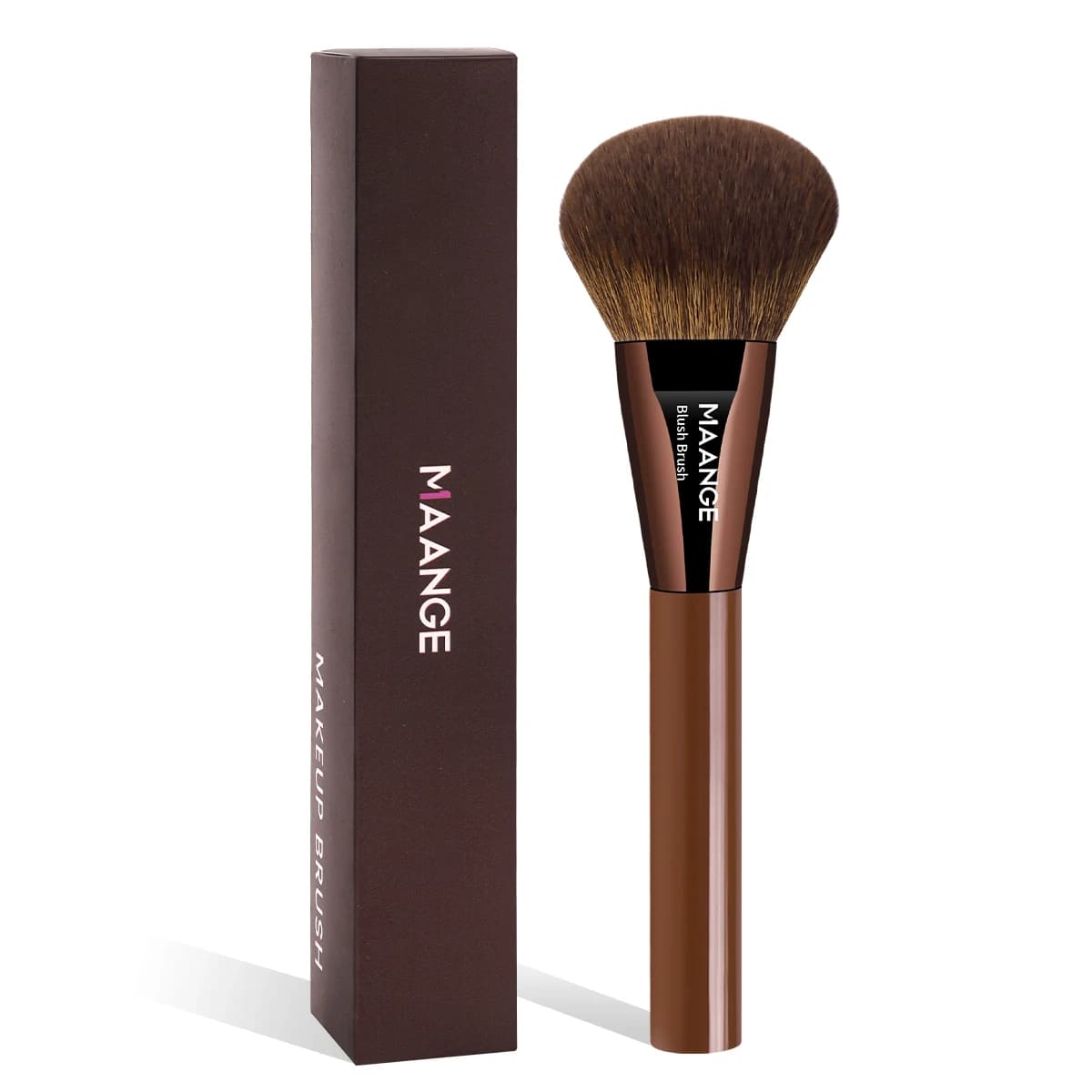 MAANGE Pennello per trucco professionale Pennello per fondotinta multifunzionale Pennello per contorno Kabuki affusolato in polvere per capelli morbidi e densi