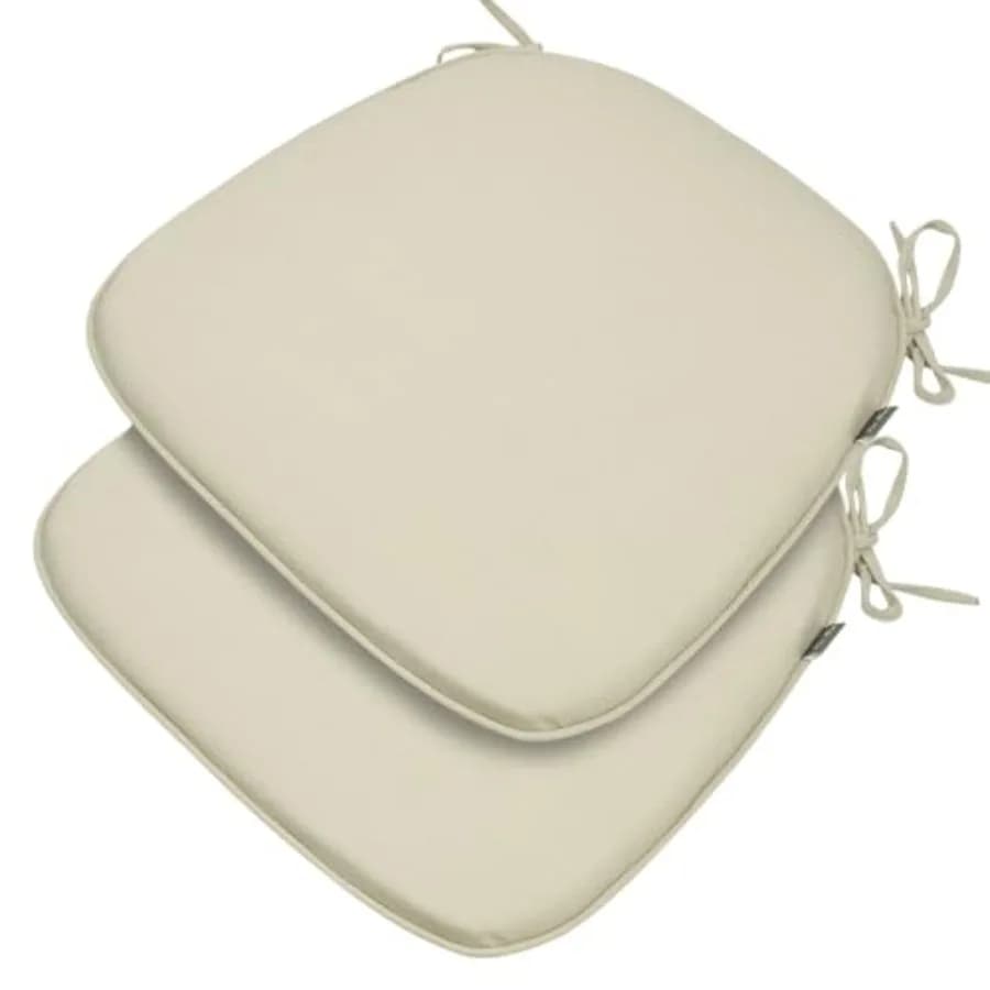 Set di 2 Cuscini per Sedie da Esterno, Cuscino per Seduta da Patio 17"x16"x2", Cuscino a Forma di U per Sedia da Pranzo 17x16 Pollici, Resistente all'Acqua e allo Sbiadimento