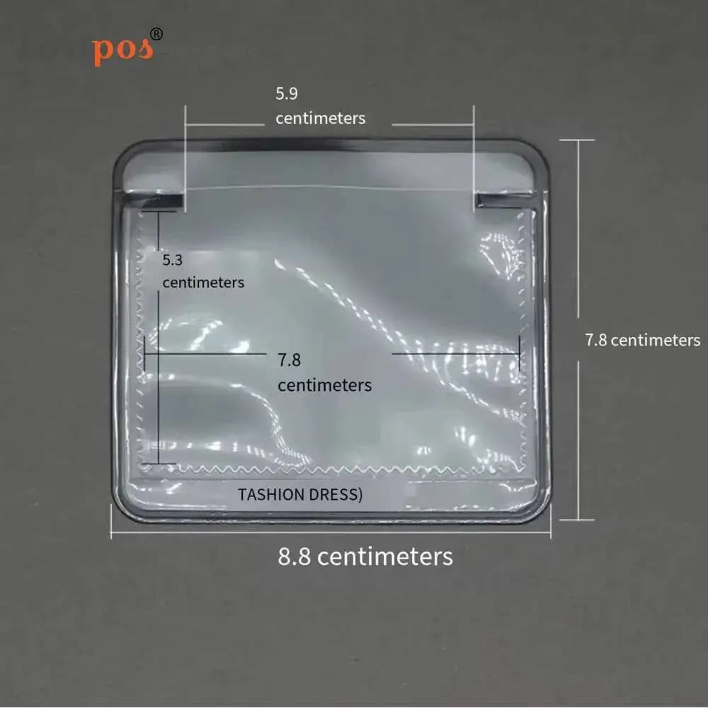 50 sacchetti per etichette per collare in PVC EVA per etichette da appendere per abbigliamento, accessori borse per marchio, sacchetti per etichette trasparenti smerigliati