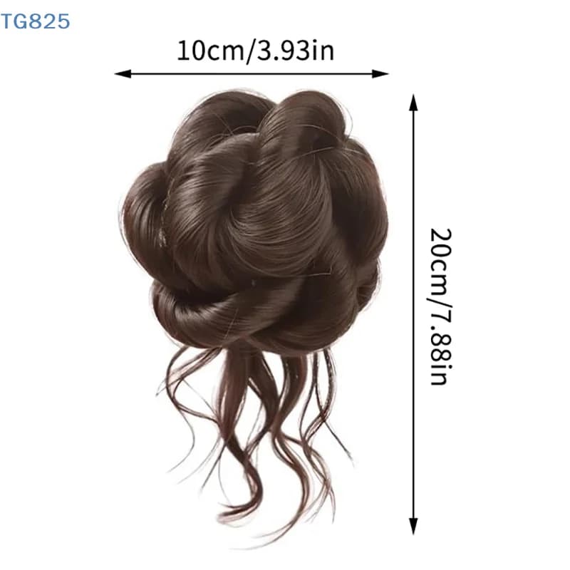 【AN】【AN】New Synthetic Hair Bun Chignon Messy Bun Claw Clip In Hair Piece Fluffy Curly Ponytail Extensions Hairpieces For Women
