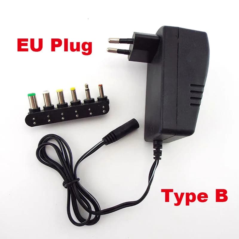 AC/DC Adapter 3v 4.5v 5v 6v 7.5v 9v 12v Adjustable Power Adapters Universal Travel Charger Switch Power Supply EU/US Plug E2
